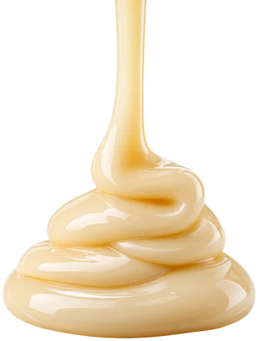A ribbon of sweetened condensed milk